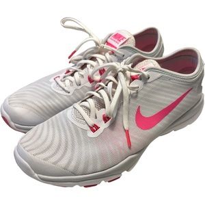 Nike Womens Flex Supreme TR 4 819026-100 Gray Pink  Lace Up Running Shoe size 9